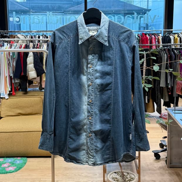 베르사체 진스 쿠튀르 데님 그라데이션 셔츠 