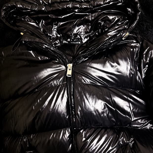 자라 유광 패딩 L