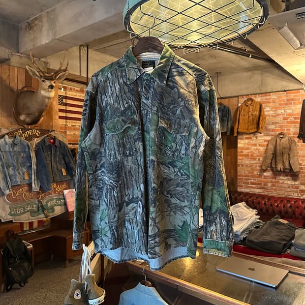 90s USA 빈티지 리얼트리 패턴 셔츠