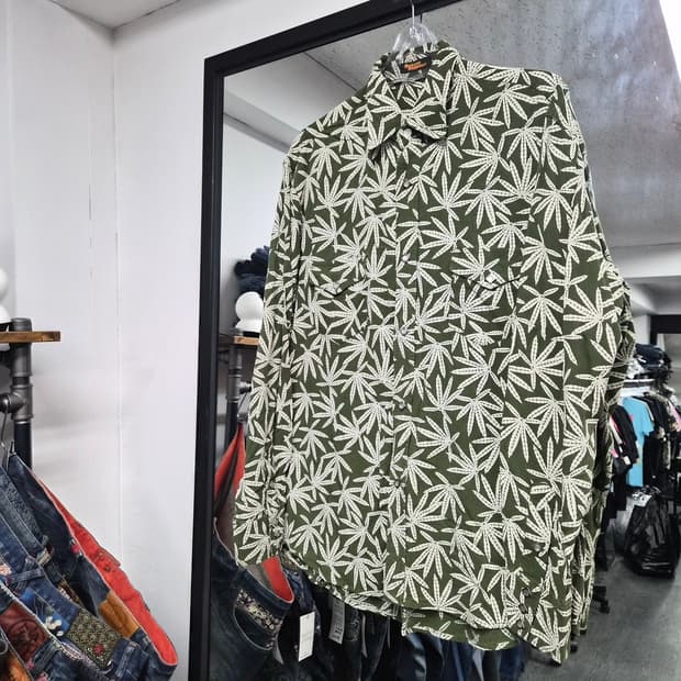 Hysteric Glamour 마리화나 패턴 웨스턴 셔츠