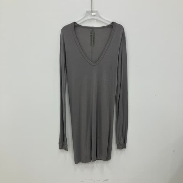 릭오웬스 07ss wishbone 그레이 브이넥 롱슬리브 38