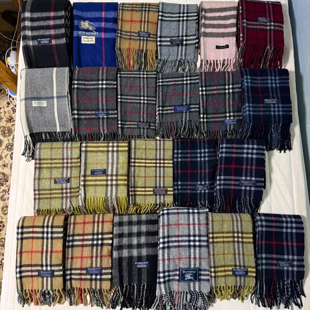 버버리 정품 체크 머플러 목도리 공용