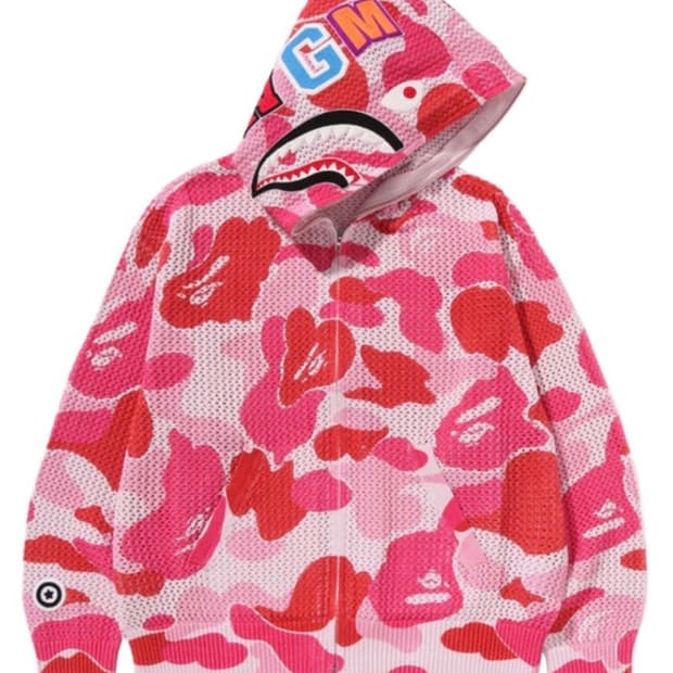 베이프 니트후드집업