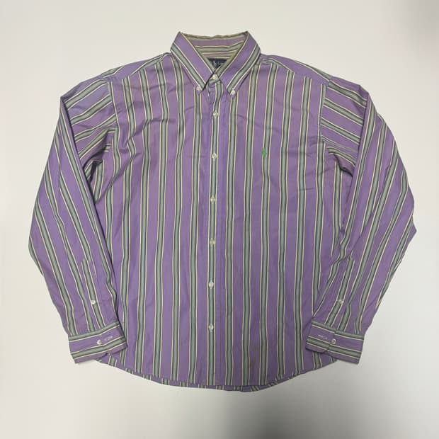 정품 폴로 랄프로렌 레트로 스트라이프 코튼 셔츠 L~XL