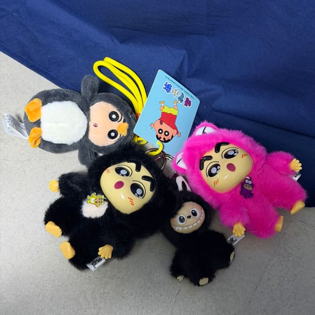 짱구 라부부 인형 키링 4종 세트