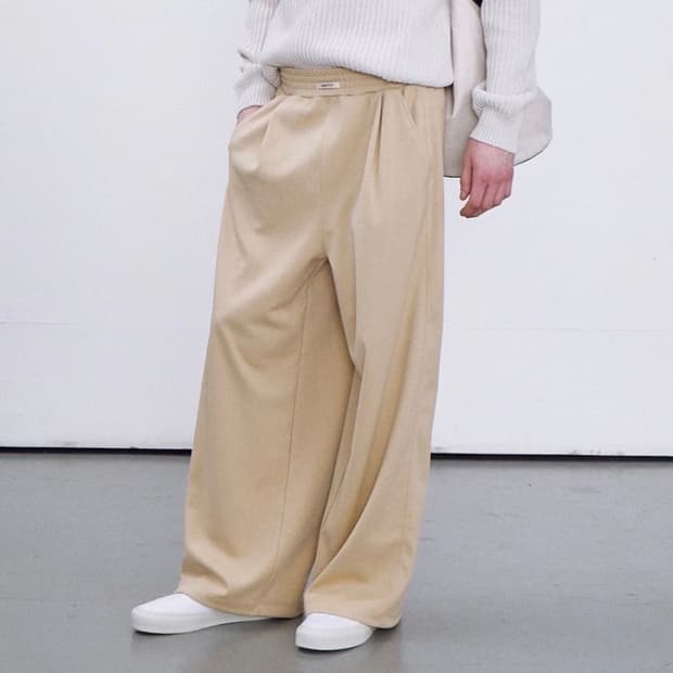 RECTO 렉토 24S/S 트리콧 더블와이드 트레이닝 팬츠 베이지 M /