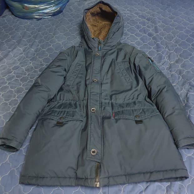 (빈티지)리바이스 사파리 다운 파카 네이비 (M)