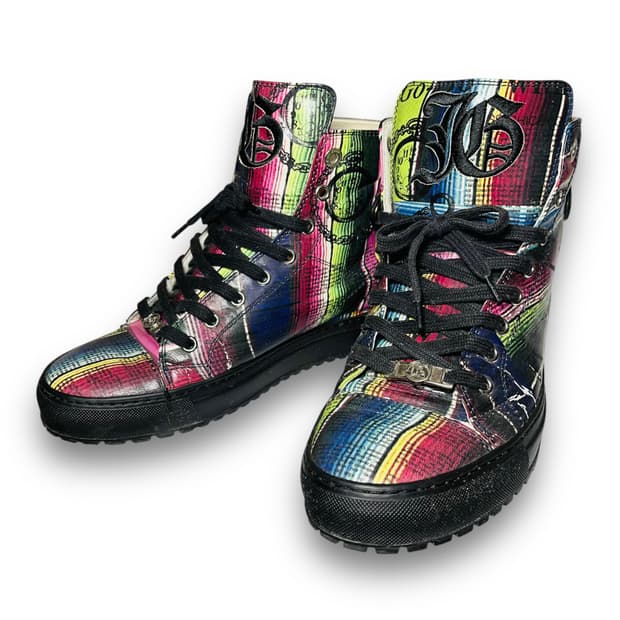 존 갈리아노 사이키델릭 모드 하이탑 스니커즈