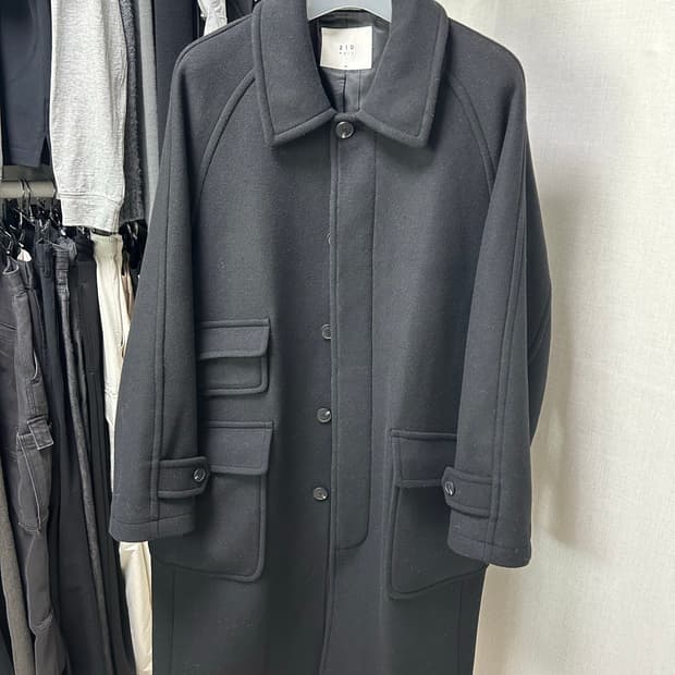 210에디트 캐시미어 발마칸 롱코트 (블랙 105)