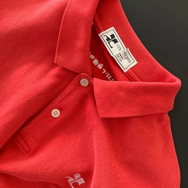 90's "Courreges" Cotton Pique Knit