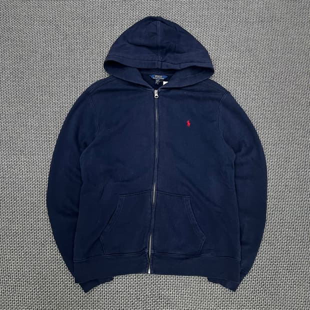 착샷O 폴로 네이비 후드집업