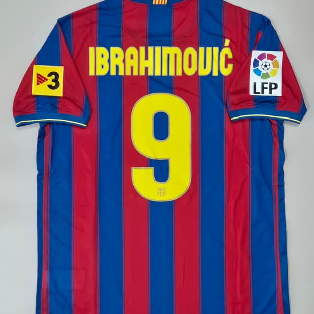 레트로)09-10 바르샤 홈 즐라탄 이브라히모비치 유니폼 XL 레플리카