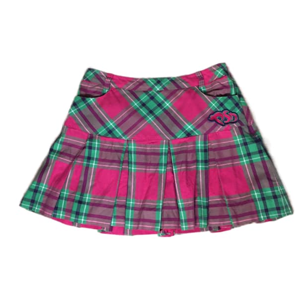 레트로 체크 빈티지 미니 스커트