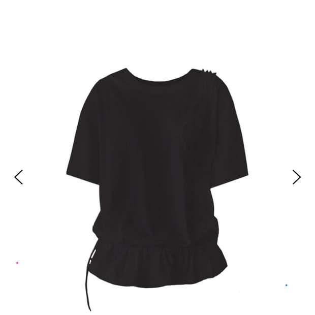 Ayvul 레이스 러플 티셔츠 luv lace luffle t-shirt