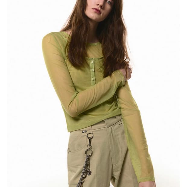 Current 시어 더블 레이어드 탑