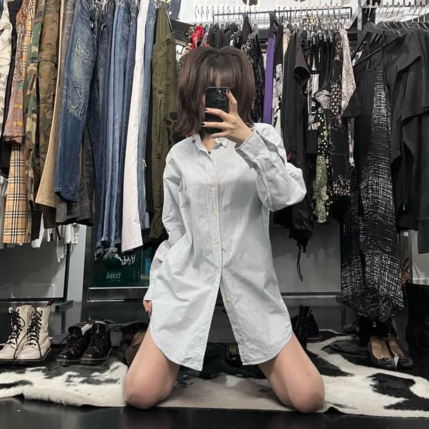 폴로 랄프로렌 오버핏 스트라이프 셔츠