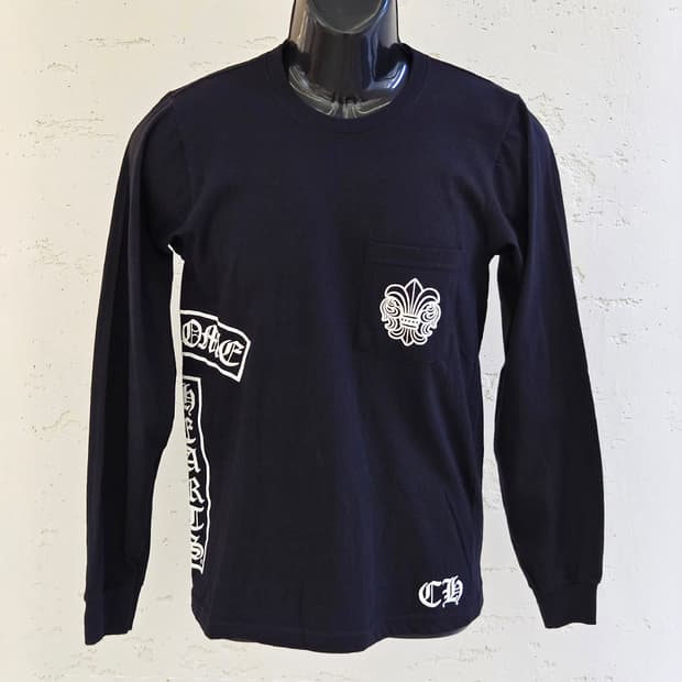 [S] 미사용 크롬하츠 T바 로고 롱슬리브 B1224C301