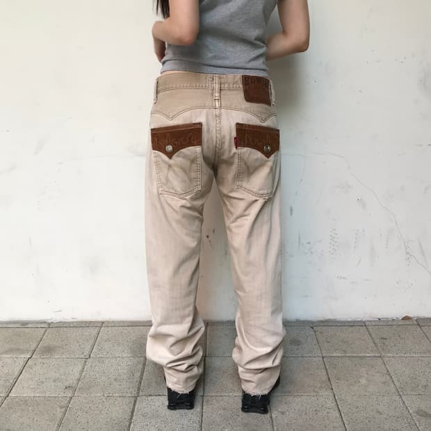 에드윈 웨스턴 디테일 데님 베이지 30