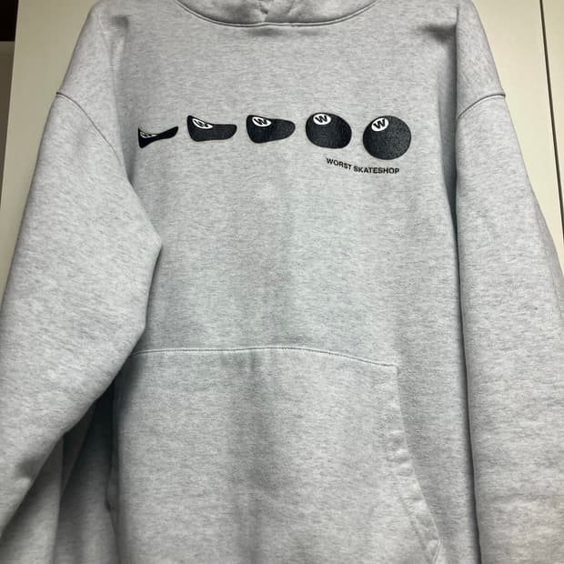 WORST SKATESHOP 워스트스케에트샵 후드티 아이보리 XL