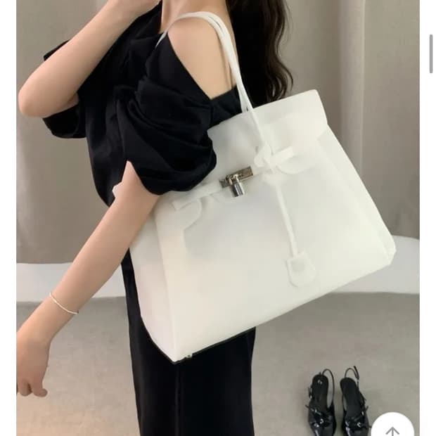 (바로배송) 키키 젤리버킨백 화이트 새상품