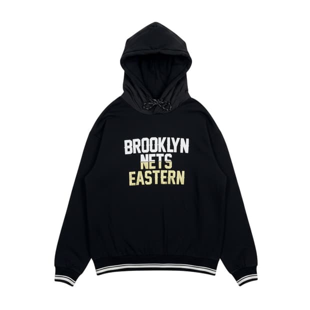 (L) NBA 브루틀린네츠 후드 티 블랙