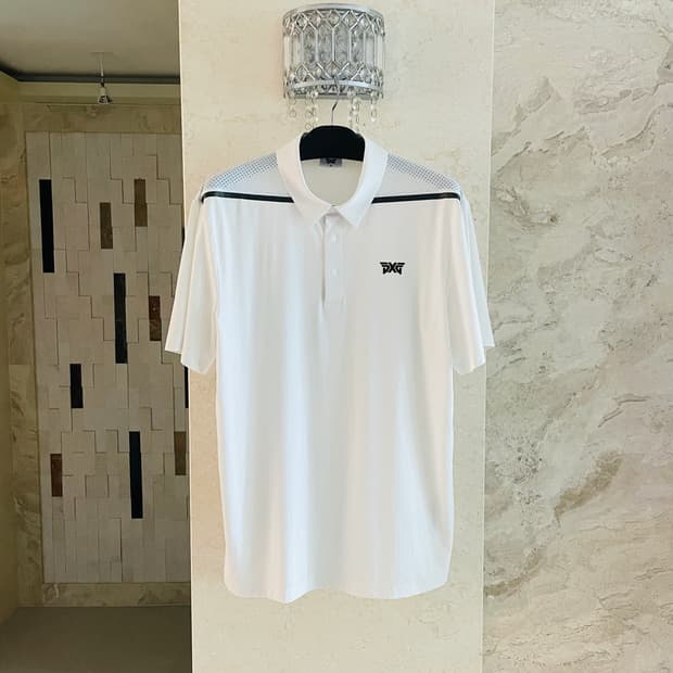 PXG 국내 정품 솔리드 타공 카라 남성 반팔티셔츠 2XL (110)