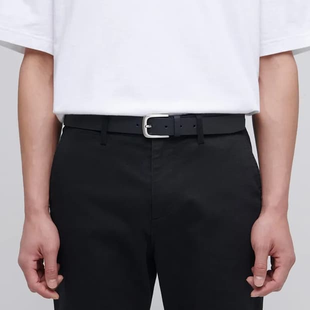 무신사스탠다드 사피아노 신세틱 레더 벨트 블랙