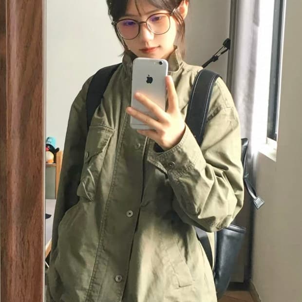 빈티지 카키색 야상