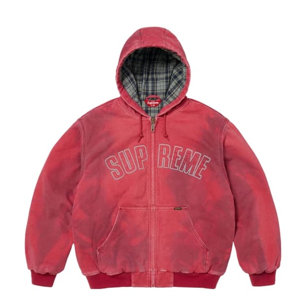 M 슈프림 리플렉티브 아크 후드 워크 자켓 레드 - 25FW