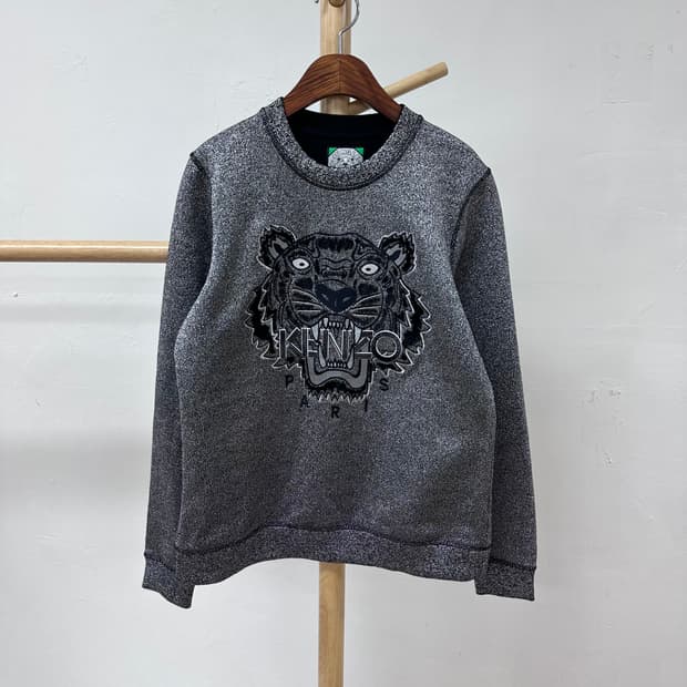 Kenzo 겐조 실버 타이거 자수 맨투맨 스웻셔츠 S사이즈 J27