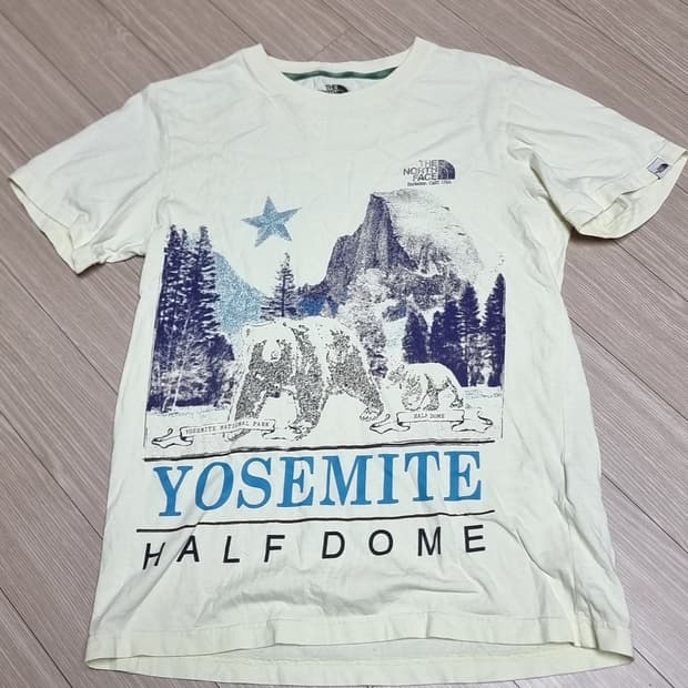 빈티지 노스페이스 요세미티 반팔 티셔츠 화이트(L)