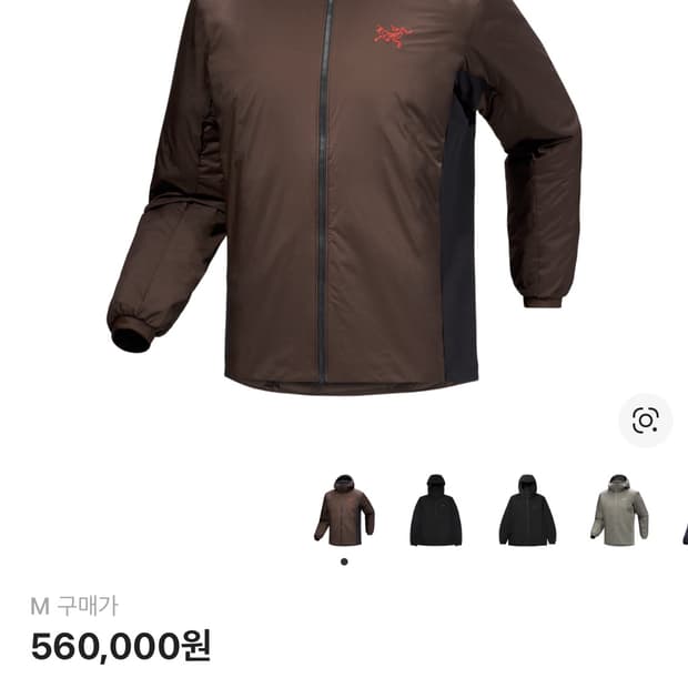 아크테릭스 아톰 후디 캐롭 블랙