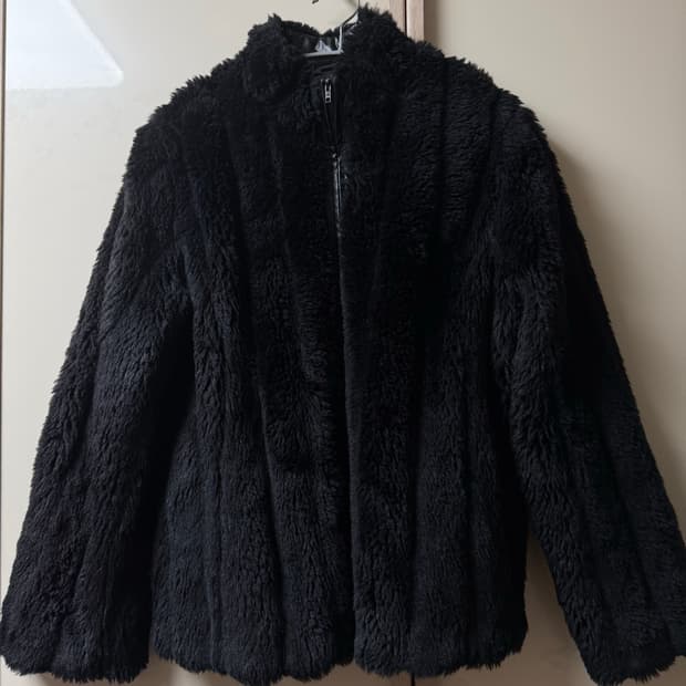 fur zip-up jumper
