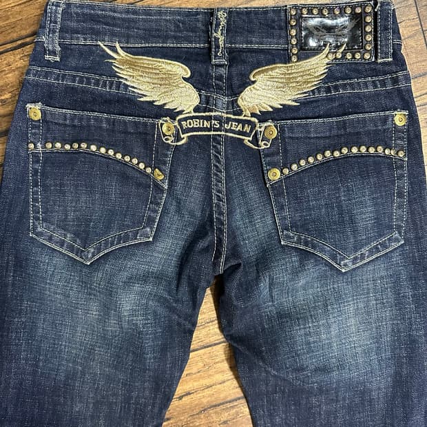 Robins Jean LOW RYDER 골드윙 스터드 부츠컷 데님팬츠27