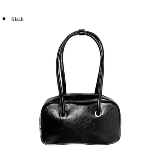 애니원모어 호라 스퀘어 사각 레더 숄더백 블랙