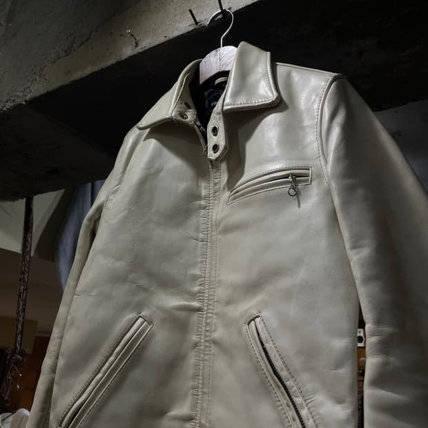 COOL SCAT 쿨스캐트 소가죽 싱글 레더 자켓