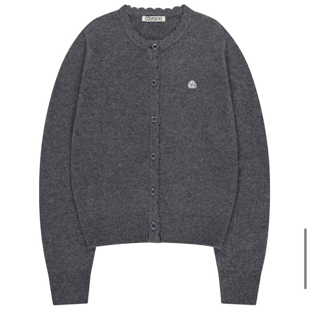 코이세이오 플라워 버튼 가디건 