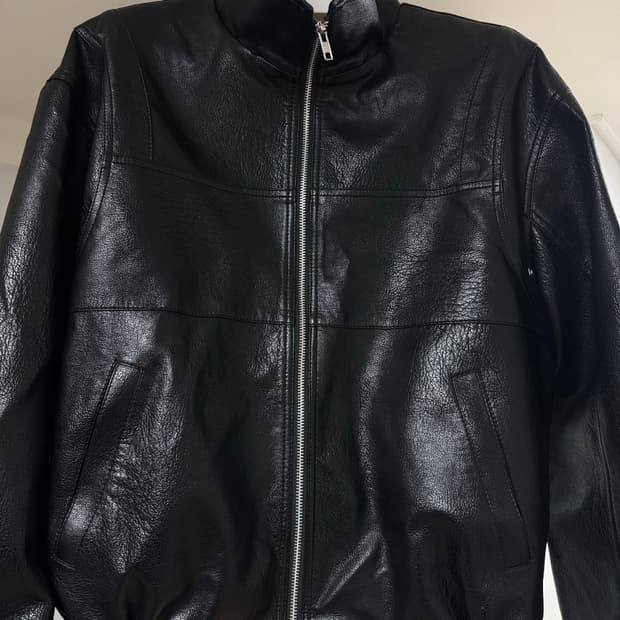 도프제이슨 벡터 하이넥 레더 자켓