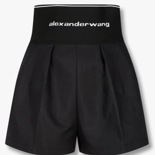새상품) 알렉산더왕 로고 밴딩 사파리 쇼츠 블랙 0