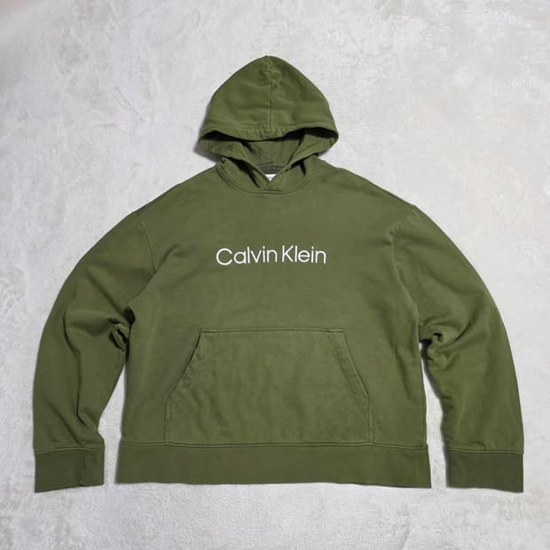 (S)캘빈클라인 릴렉시드핏 후드티셔츠