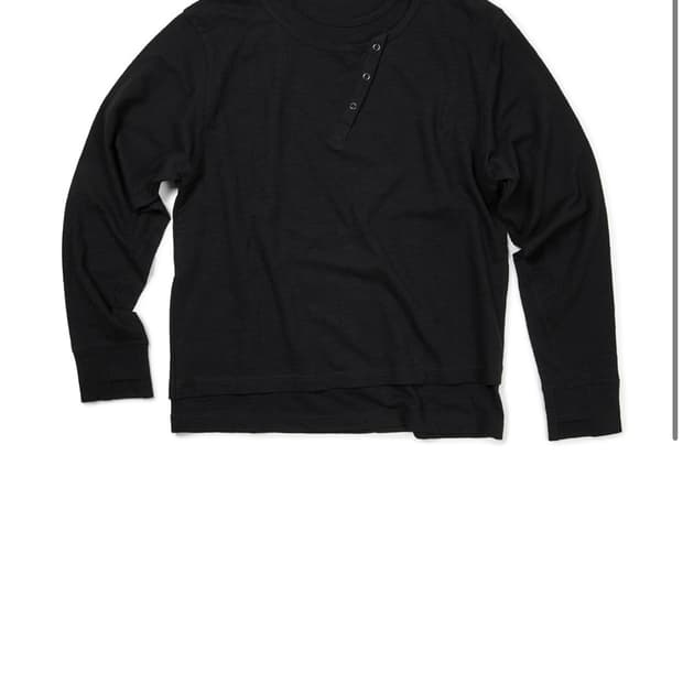 Etce 이티씨이 레이어드 헨리넥 핑거홀 롱슬리브 L