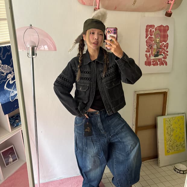 Needles 데님팬츠