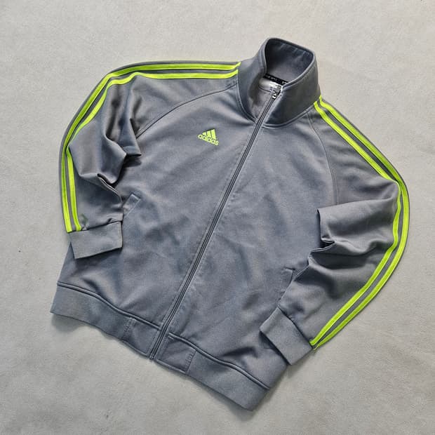 L 아디다스 형광사이드 라인 트랙탑 져지 0326Y