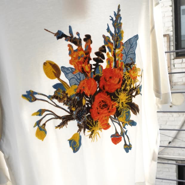 MAISON SPECIAL embroidery t-shirt 