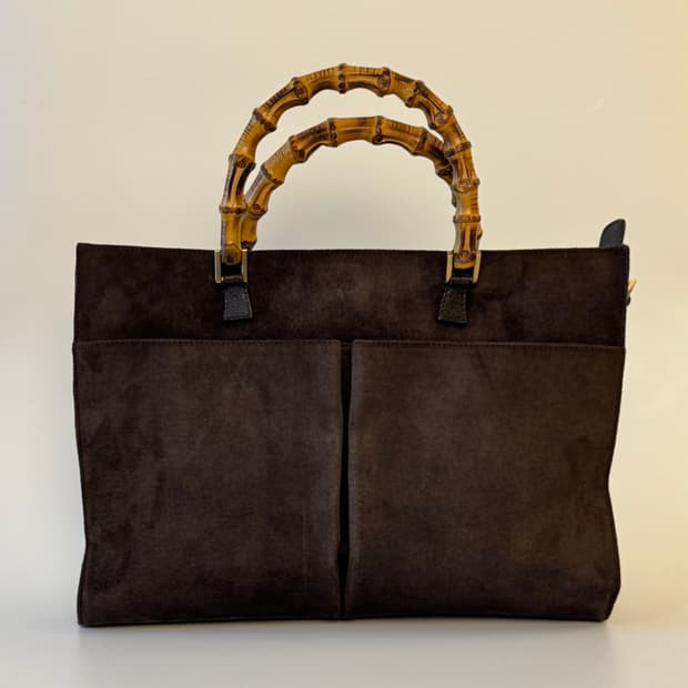 GUCCI(구찌) 뱀부 스웨이드 토트백