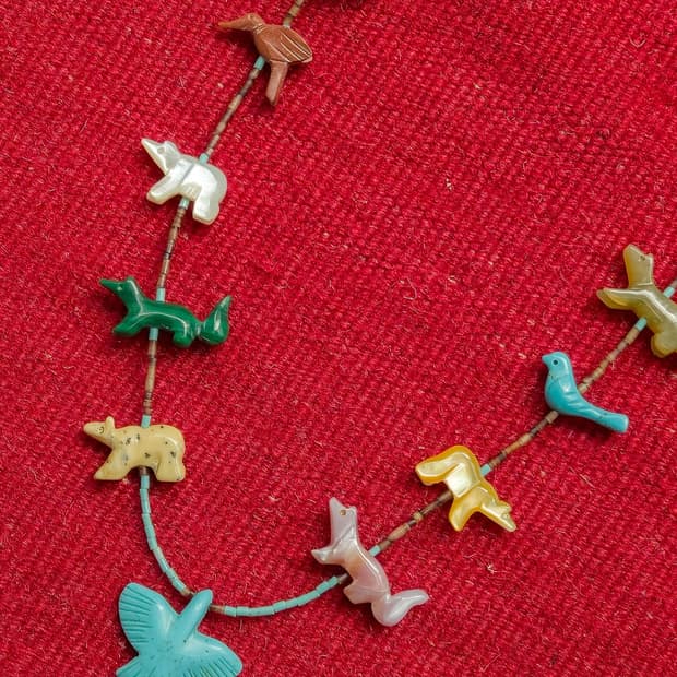 Native American Zuni Fetish Necklace