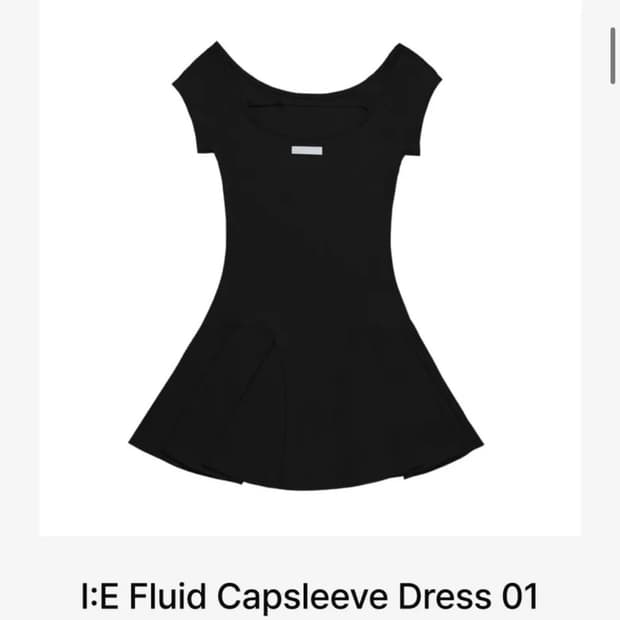 오호스 i:e Fluid Capsleeve Dress 01 / Black