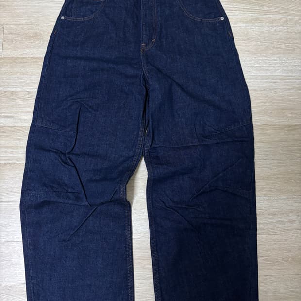 H&M 인디고 배기 데님 팬츠