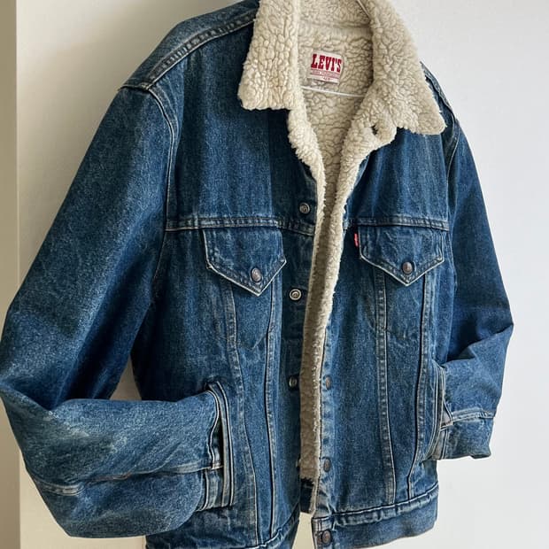 빈티지 리바이스(Levi's) 쉐르파 데님 트러커 재킷
