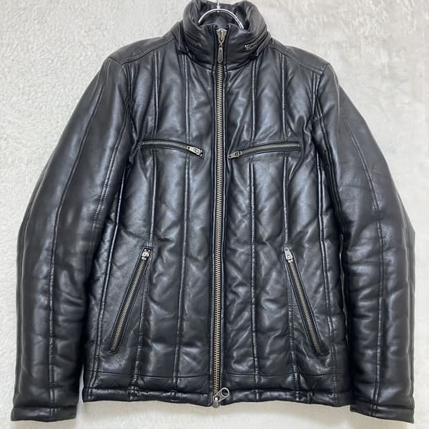 Jack rose 투웨이 레더 패딩 자켓